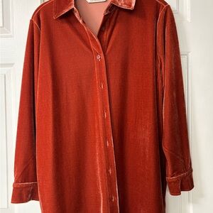 Velvet collared, button tunics.